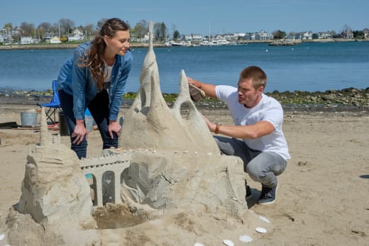 Sand Castle Masterpiece at Work