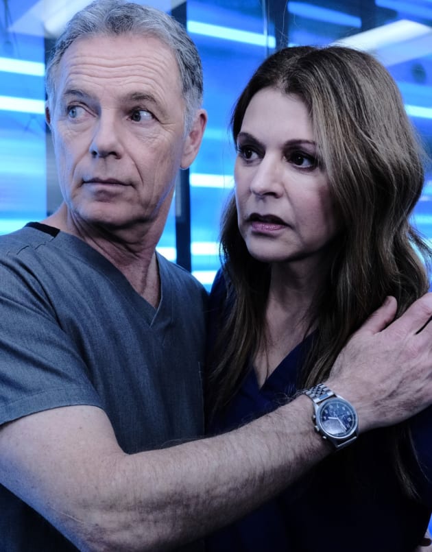 Holding Kit Back - Tall - The Resident Season 3 Episode 20