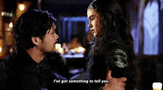 Bellamy and Madi About Clarke The 100 Season 6 Episode 6 TV