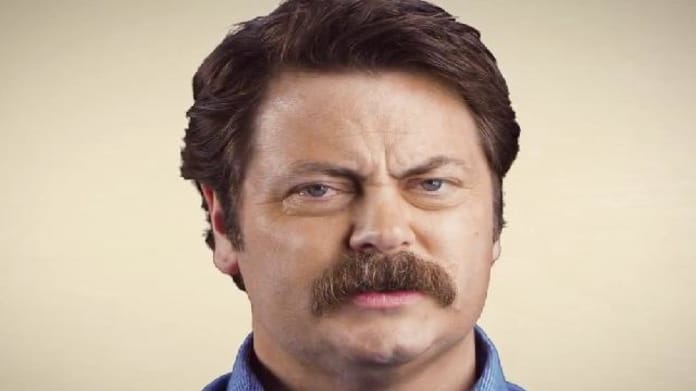 Nick Offerman pas de barbe