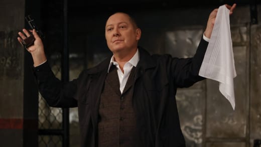 L - Red and White handkercheif - The Blacklist