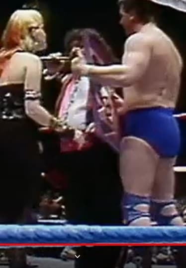 Roddy Piper kicks Cyndi Lauper - WWE Smackdown