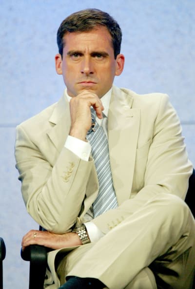 Actor Steve Carell attends the panel discussion for "The Office" during the NBC 2005 Television Critics Association Summer Press Tour
