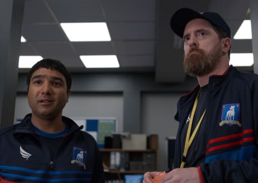 Nick Mohammed and Brendan Hunt on Ted Lasso Season 1 Episode 3