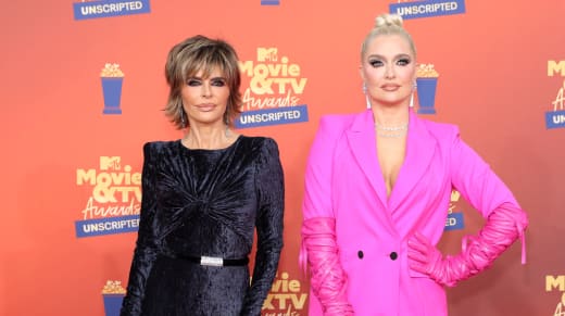 Lisa Rinna and Erika Jayne attend the 2022 MTV Movie & TV Awards: UNSCRIPTED