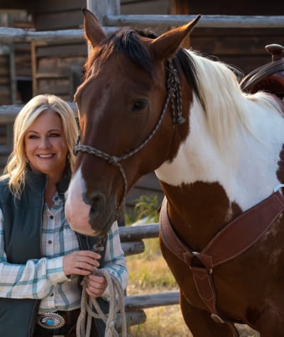 Merry and her Horse - Mistletoe in Montana 