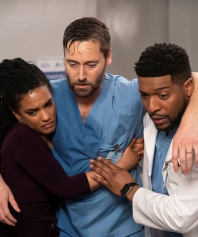 Max Leans on Friends - tall - New Amsterdam Season 3 Episode 12