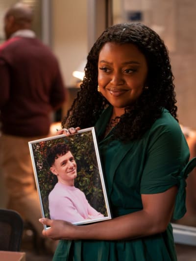 Janine Holds Jacob's Portrait - Abbott Elementary Season 3 Episode 10