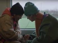 Caitlin and Fraser on the Train - We Are Who We Are