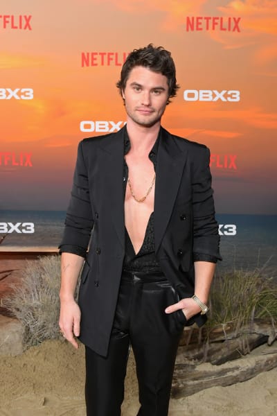 Chase Stokes attends the Netflix Premiere of Outer Banks Season 3 at Regency Village Theatre
