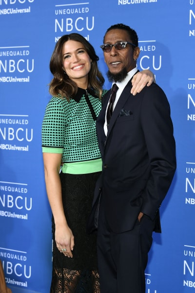 Mandy Moore (L) and Ron Cephas Jones attend the 2017 NBCUniversal Upfront at Radio City Music Hall 