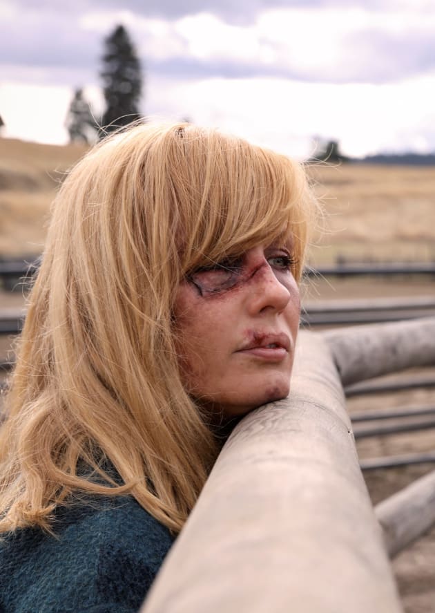 Injured Beth Watches Rip - Yellowstone Season 2 Episode 8.