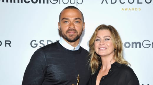 Honoree Jesse Williams (L) and Ellen Pompeo attend the 11th Annual ADCOLOR Awards 