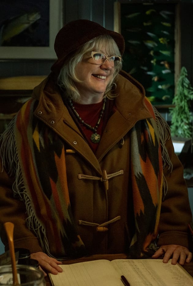 Ann-Marie Grins at Shadow - American Gods Season 3 Episode 2