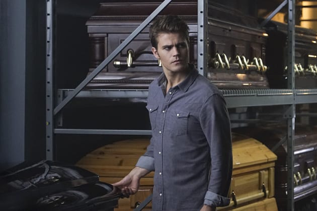 Surrounded by Coffins - The Vampire Diaries Season 7 Episode 5