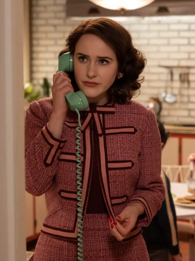 Midge on the phone - The Marvelous Mrs. Maisel Season 5 Episode 1