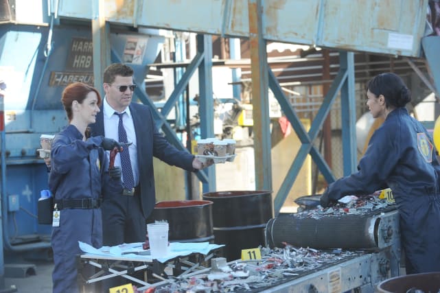 Booth Arrives With Coffee - Bones Season 10 Episode 15