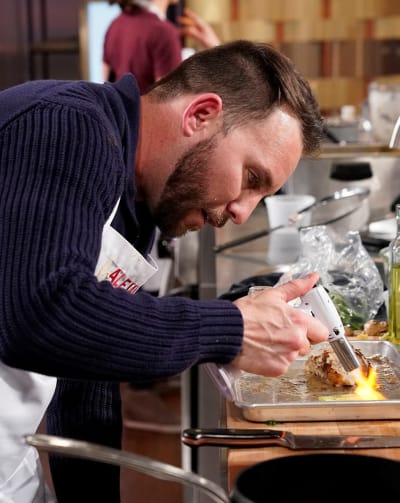 Torching Fish - tall - MasterChef Season 11 Episode 4