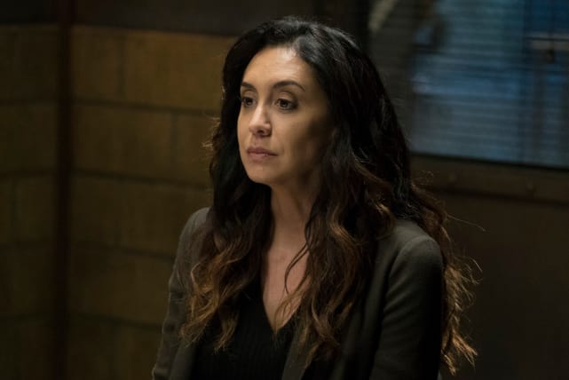 Samar sits alone - The Blacklist Season 4 Episode 18