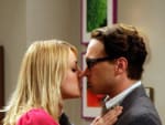 Leonard and Penny About to Kiss