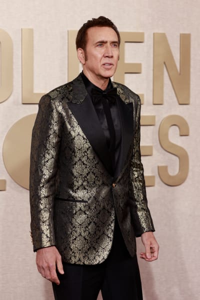 Nic Cage at 81st Annual Golden Globes
