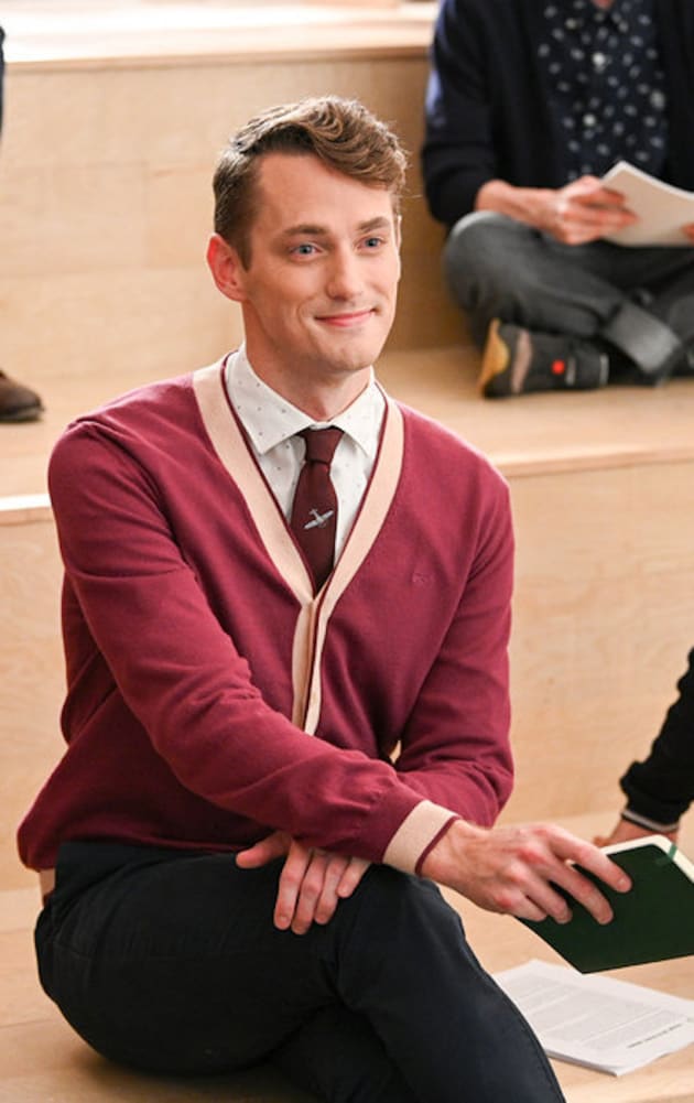 Leif at the team meeting - Zoey's Extraordinary Playlist Season 1 Episode 2