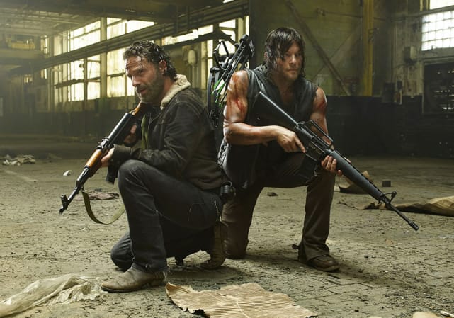 Rick och Daryl i The Walking Dead säsong 5