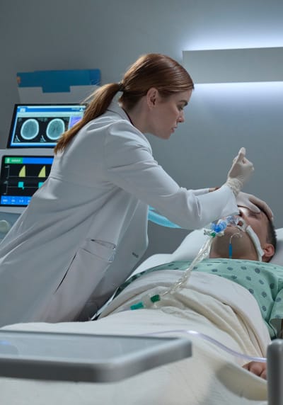 Cade Treats a Teen -tall - The Resident Season 6 Episode 8