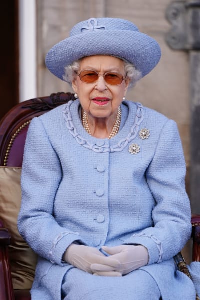 Queen Elizabeth II attending the Queen's Body Guard for Scotland