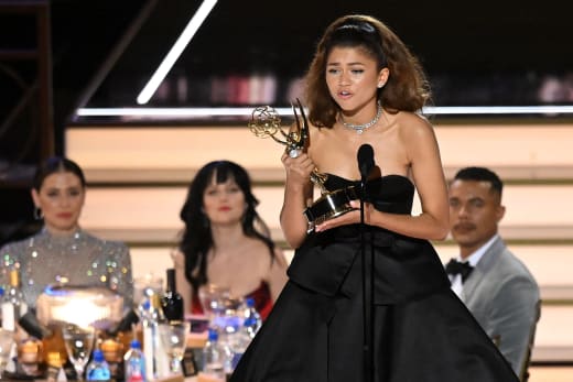 Zendaya accepts the award for Outstanding Lead Actress In A Drama Series for 