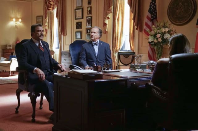 Mark Linn-Baker as the Mayor's assistant on Blue Bloods