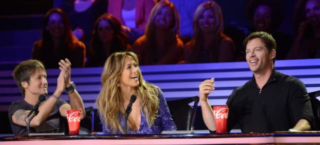 Keith Urban, Jennifer Lopez and Harry Connick, Jr.