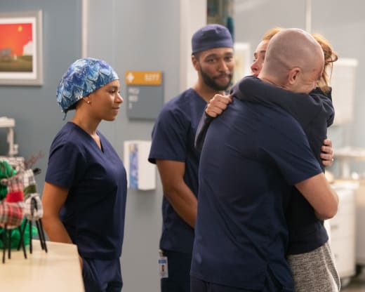 Hugging Megan  - Grey's Anatomy Season 18 Episode 9