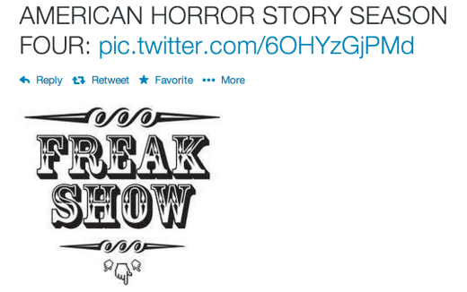 Freak Show Tweet